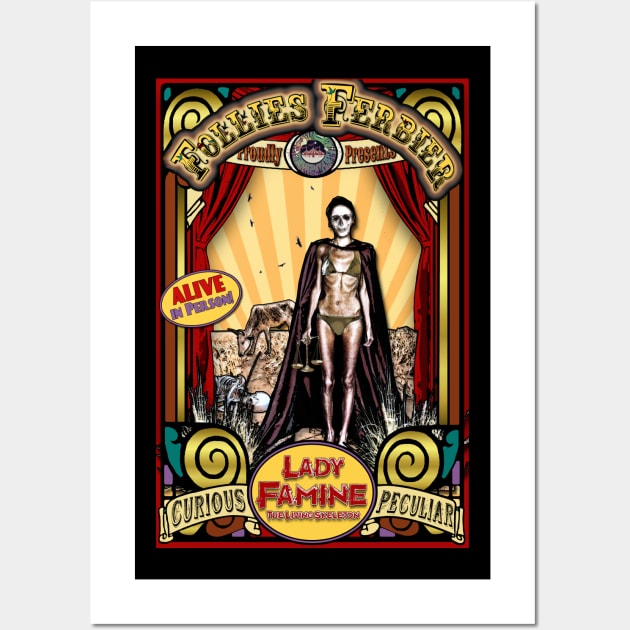 Lady Famine The Human Skeleton Sideshow Poster Wall Art by ImpArtbyTorg